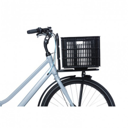 BASIL Caisse de vélo L, 40L, plastique recyclé, noir