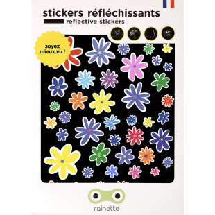 RAINETTE autocollant Stickers Réfléchissants - FLEURS